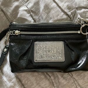 Coach patent leather wristlet
